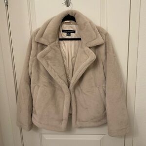 French Connection Soft Cream Teddy Jacket